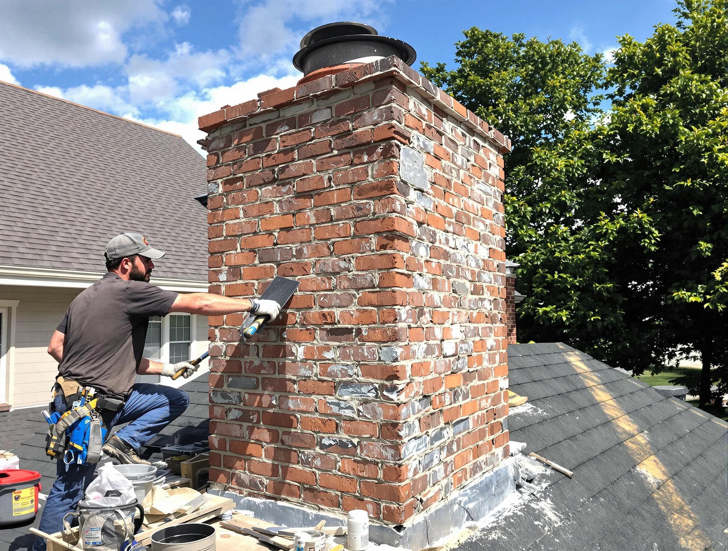 Completed chimney rebuild by Cottonwood Heights Chimney Sweep in Cottonwood Heights, UT