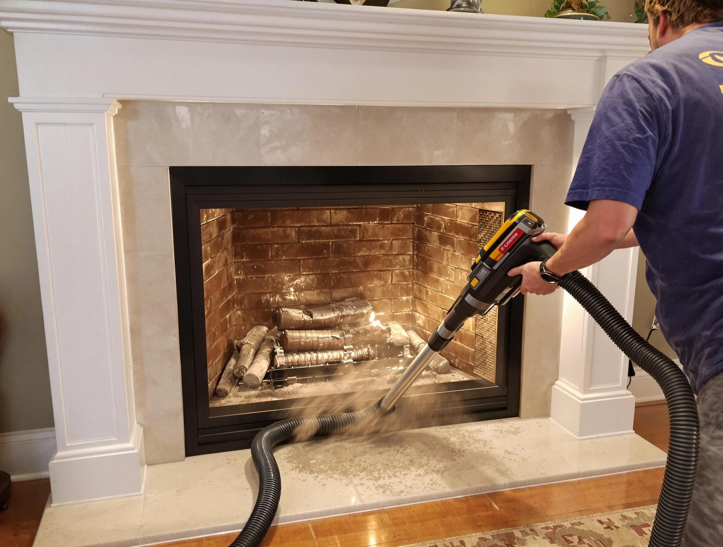 Fireplace cleaning performed by Cottonwood Heights Chimney Sweep in Cottonwood Heights, UT