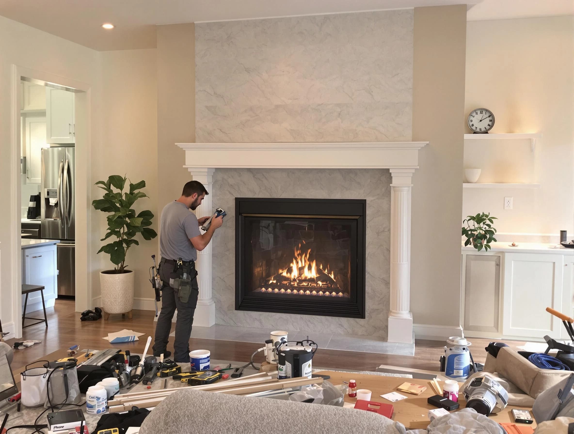 Newly installed fireplace by Cottonwood Heights Chimney Sweep in Cottonwood Heights, UT