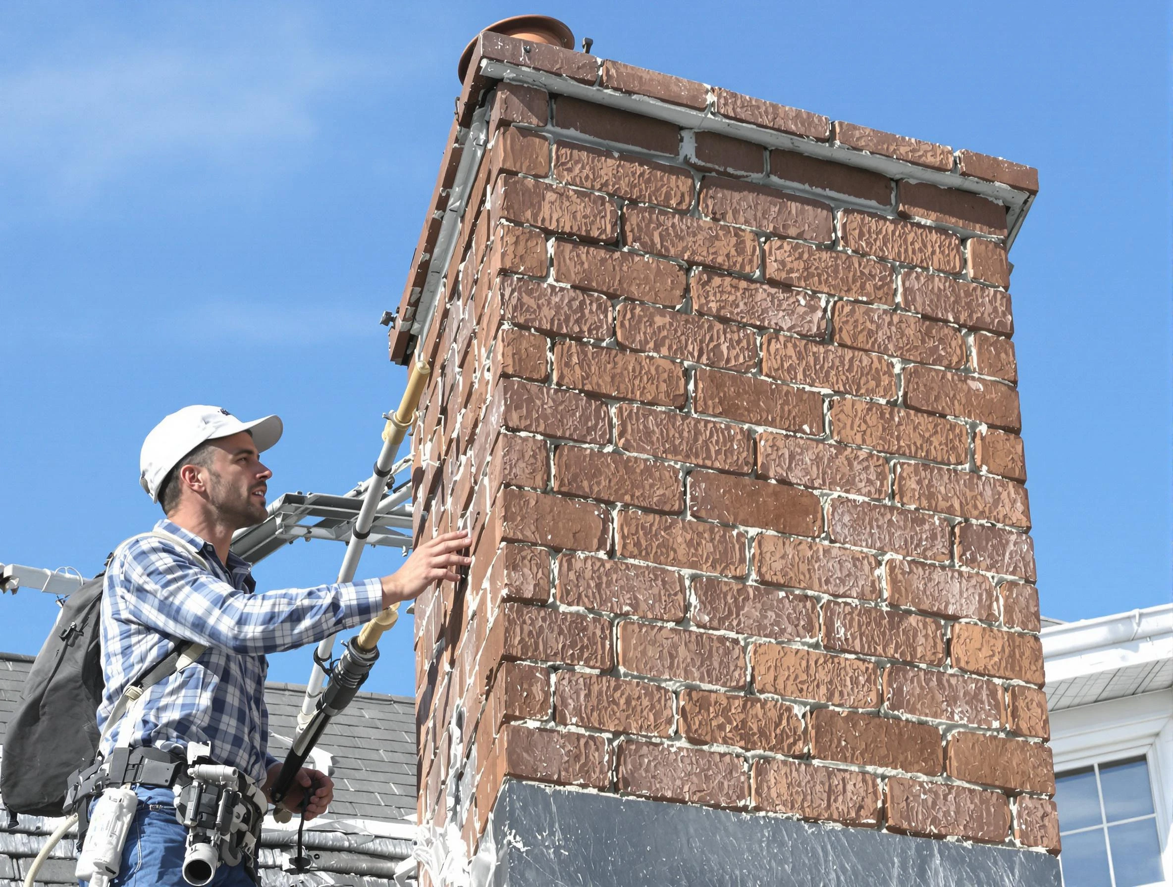 Brickwork for a chimney rebuild by Cottonwood Heights Chimney Sweep in Cottonwood Heights, UT