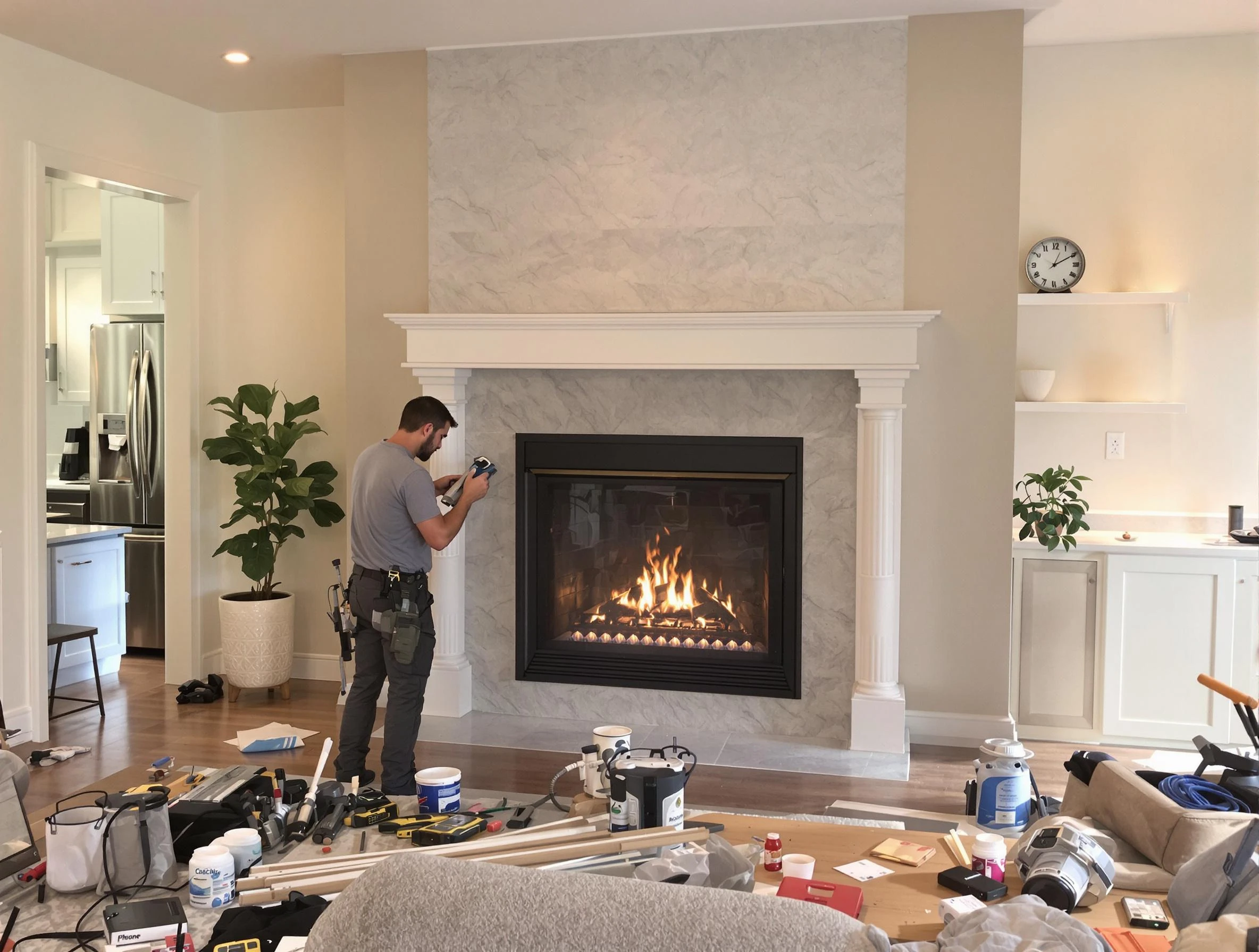 Newly installed fireplace by Cottonwood Heights Chimney Sweep in Cottonwood Heights, UT