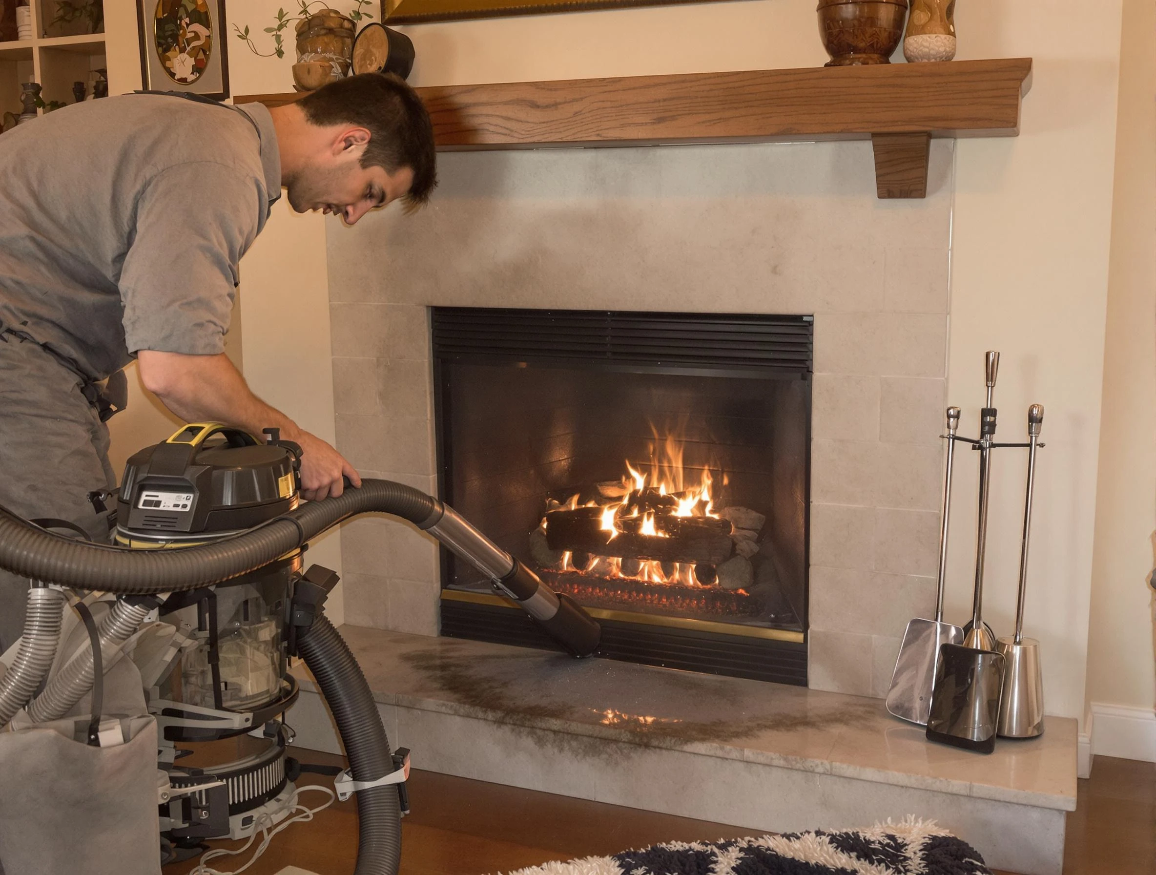 Routine fireplace upkeep by Cottonwood Heights Chimney Sweep in Cottonwood Heights, UT